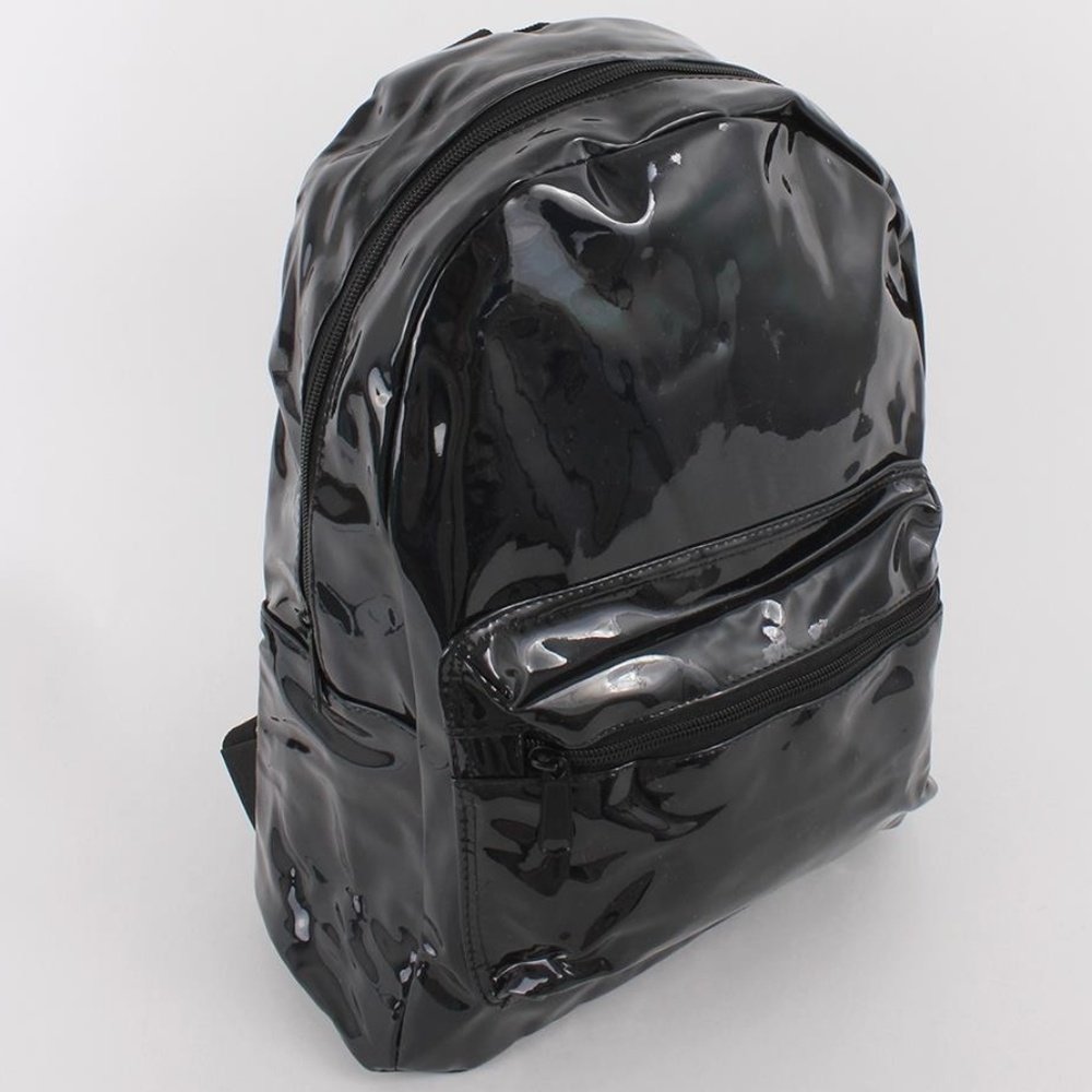 NEW reflective black school backpack